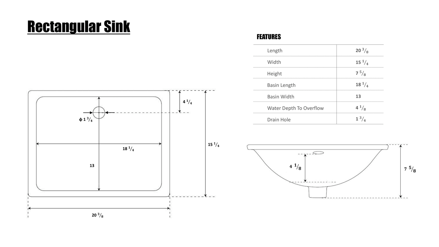 Martini Quartz Vanity Top with Rectangular Single Sink