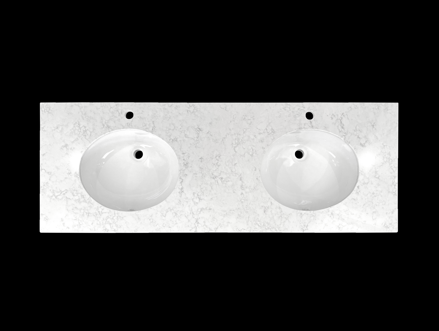 Martini Quartz Vanity Top with Oval Double Sink