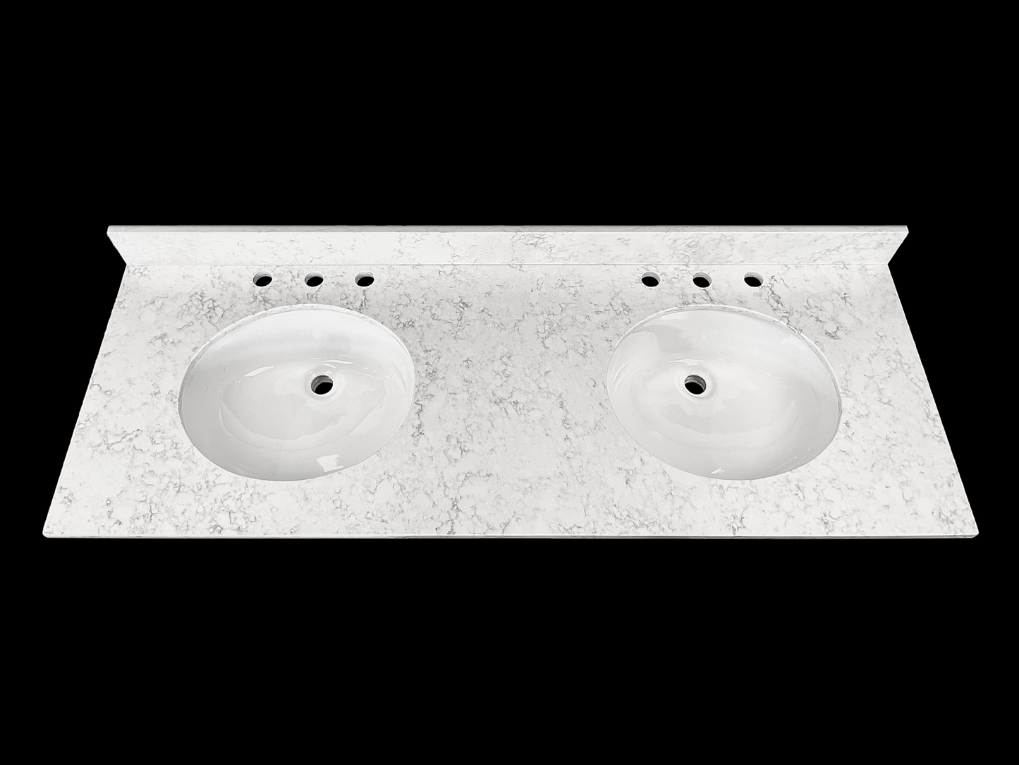 Martini Quartz Vanity Top with Oval Double Sink
